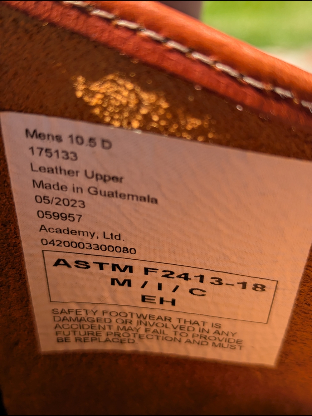 Men's Brown Pull-On Leather Work Boots - Picture 3 of 5